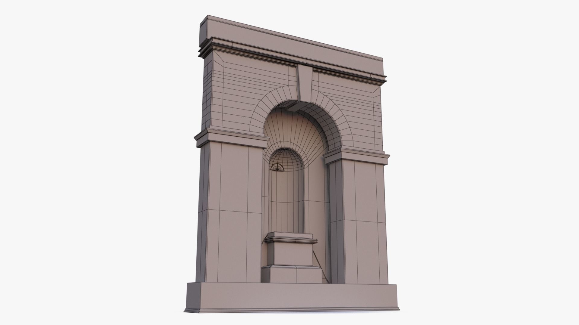 arched Door 0002 Low-poly 3D model_25