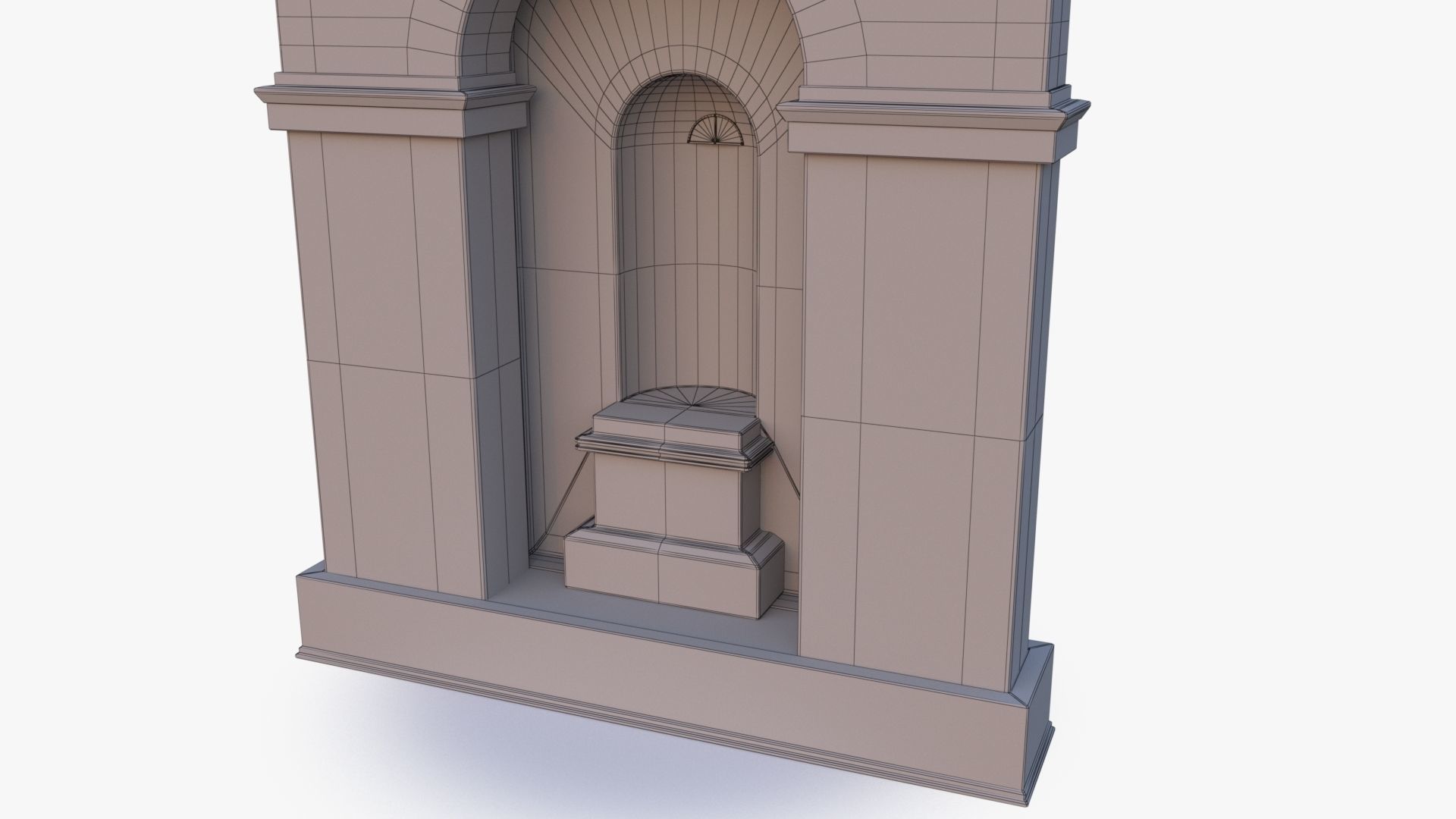 arched Door 0002 Low-poly 3D model_23