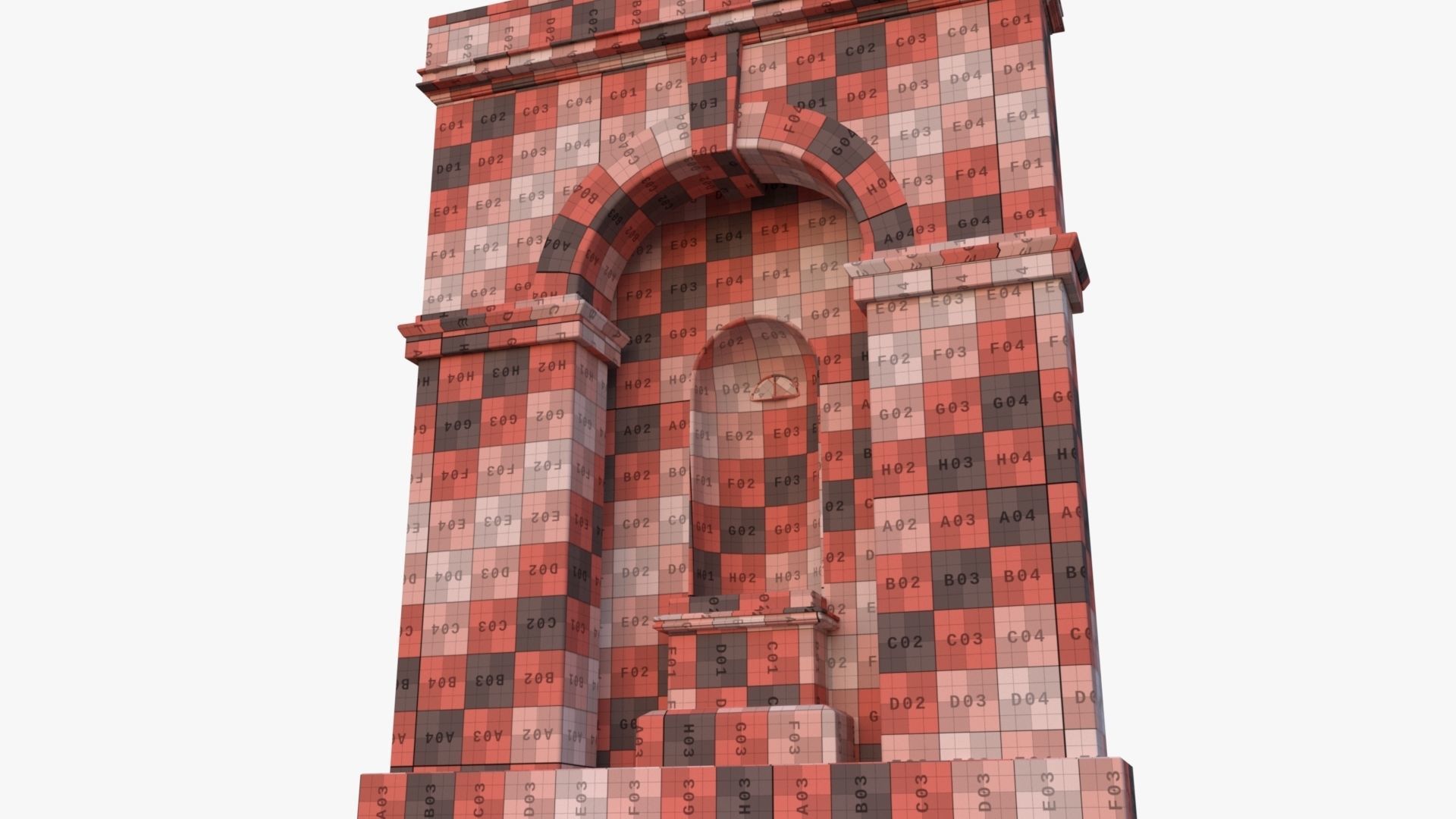 arched Door 0002 Low-poly 3D model_17