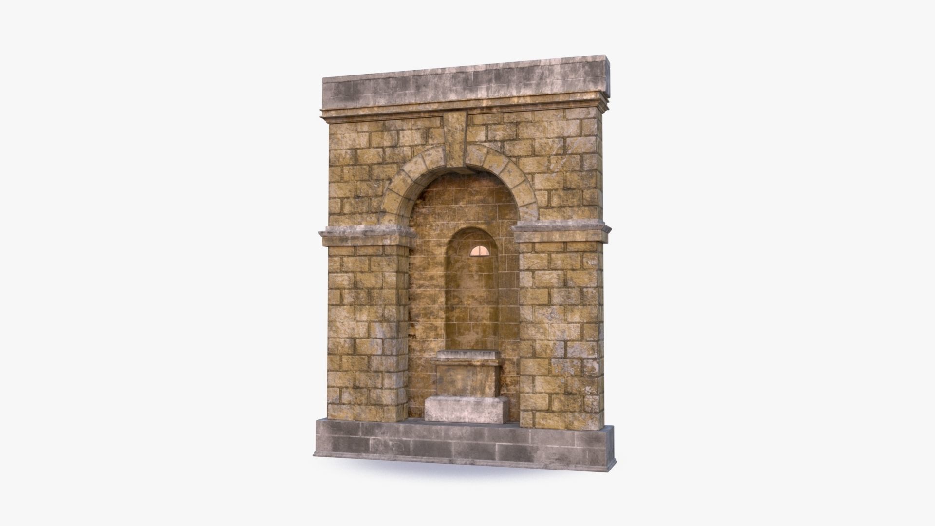 arched Door 0002 Low-poly 3D model_14