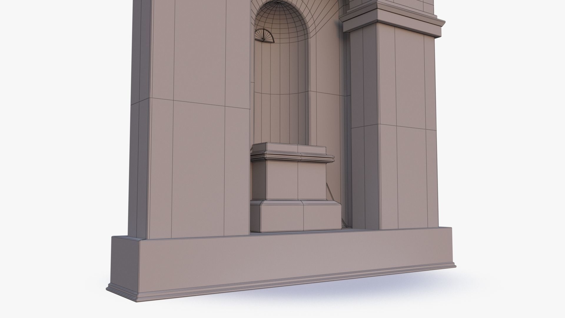 arched Door 0002 Low-poly 3D model_21