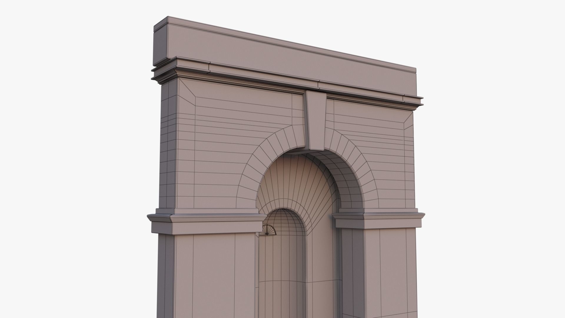 arched Door 0002 Low-poly 3D model_20