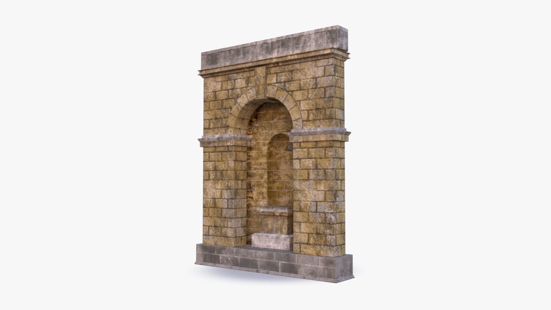 arched Door 0002 Low-poly 3D model_13