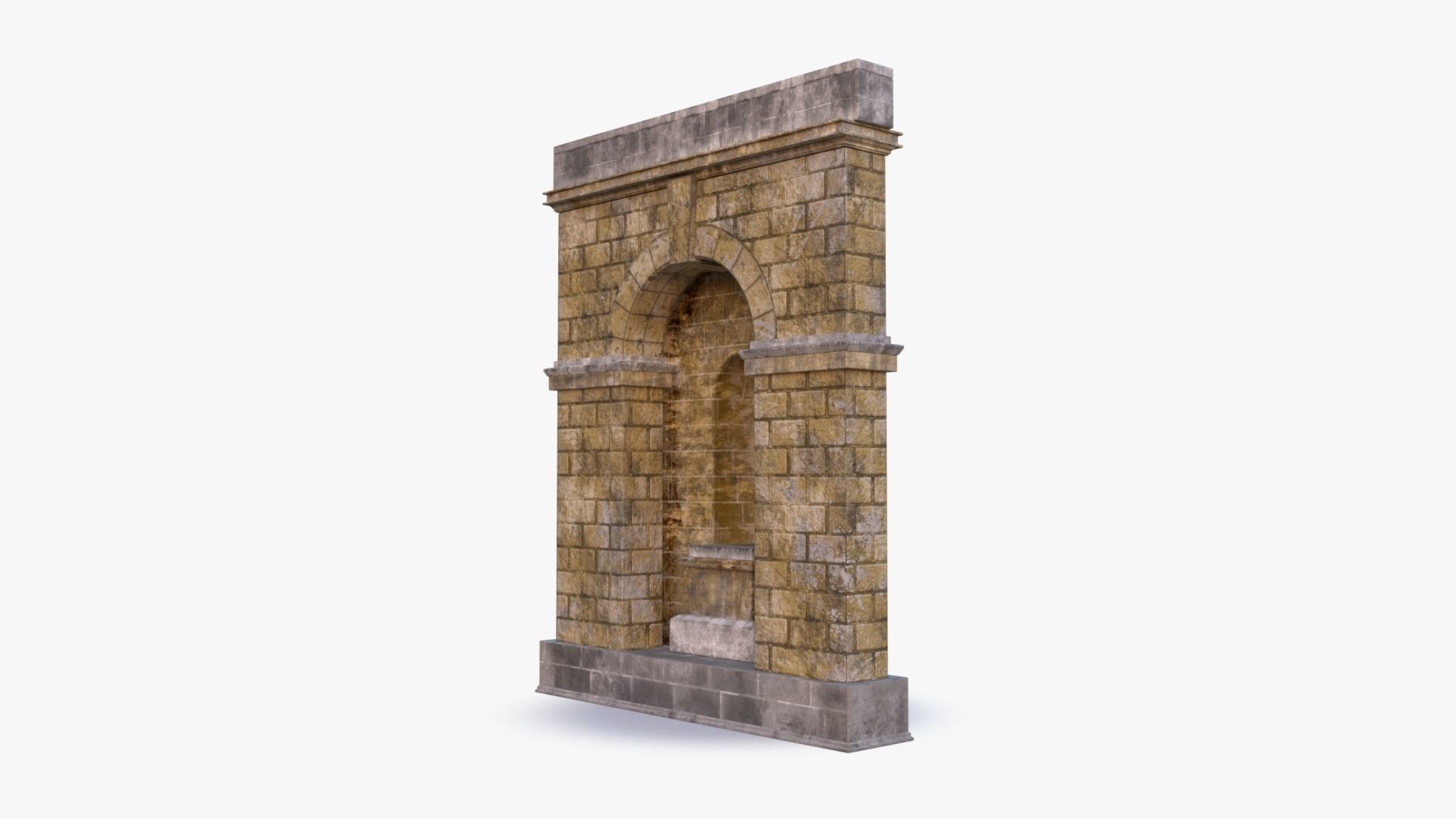 arched Door 0002 Low-poly 3D model_12