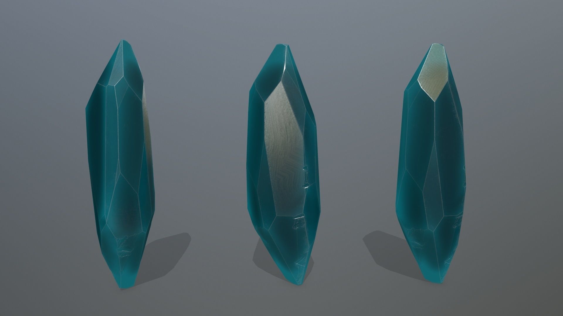 Crystal Set of crystals Low-poly 3D model_11