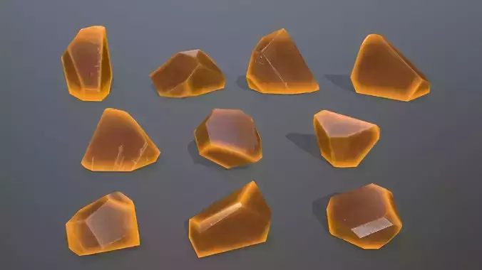 Crystal Set of orange colored rocks