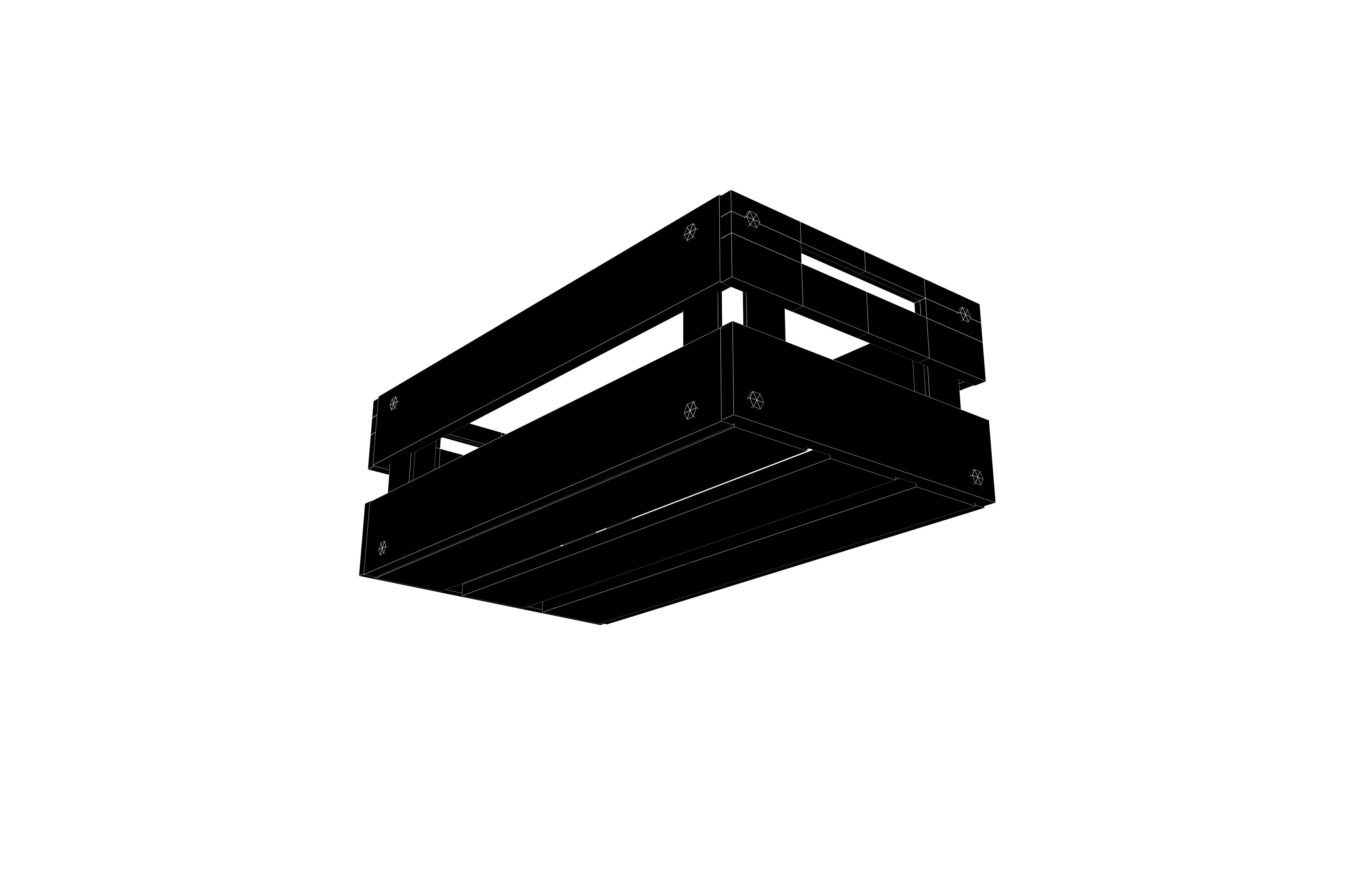 Empty Wooden Crates v1 002 Low-poly 3D model_6