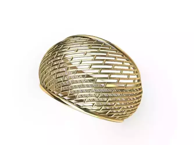 geometric jali ring stl verified
