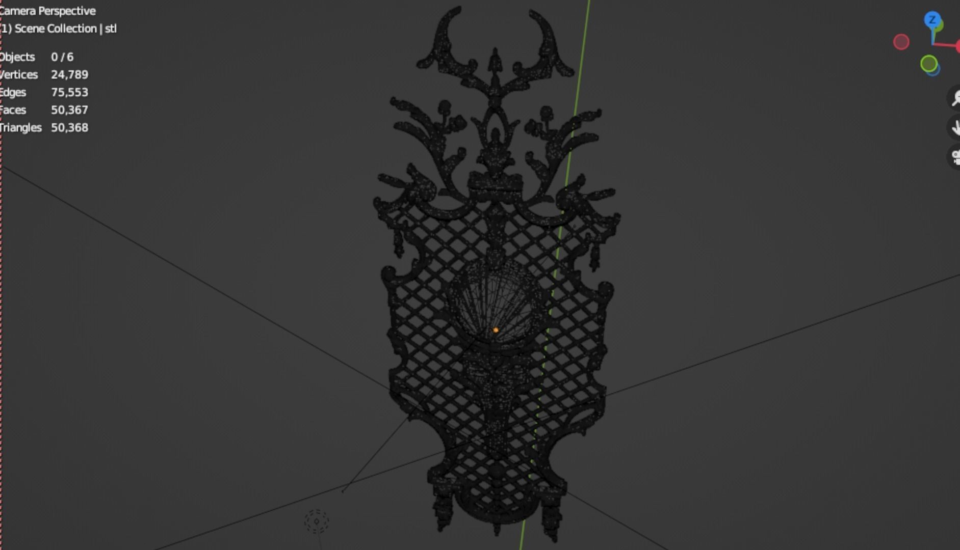 Classic decor ornament 124  3D model_5