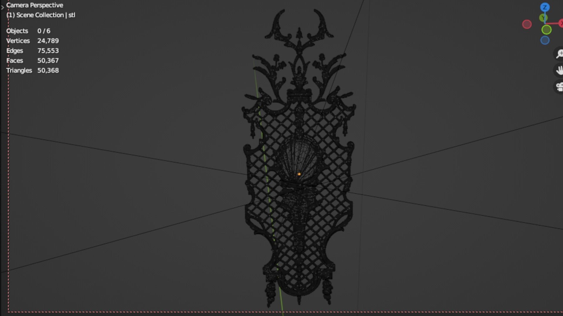 Classic decor ornament 124  3D model_6