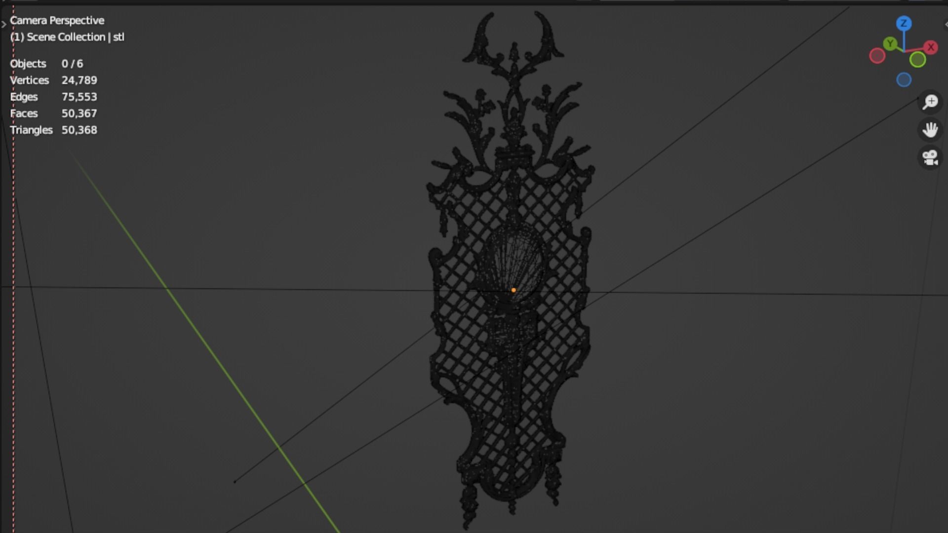 Classic decor ornament 124  3D model_7