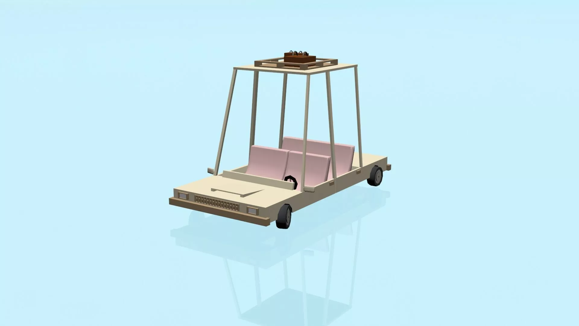Low Poly Fantastic Car Low-poly 3D model