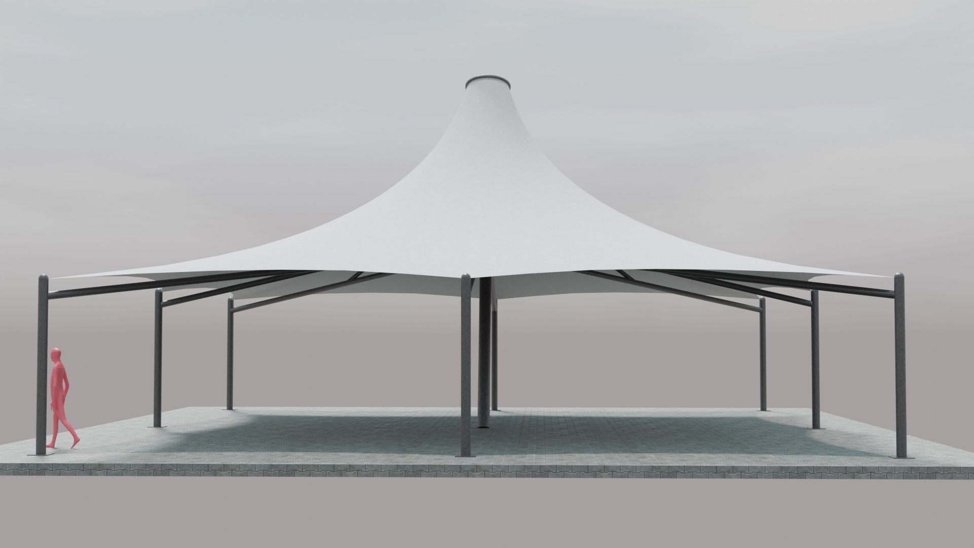 Tensile Structure 3D model_1