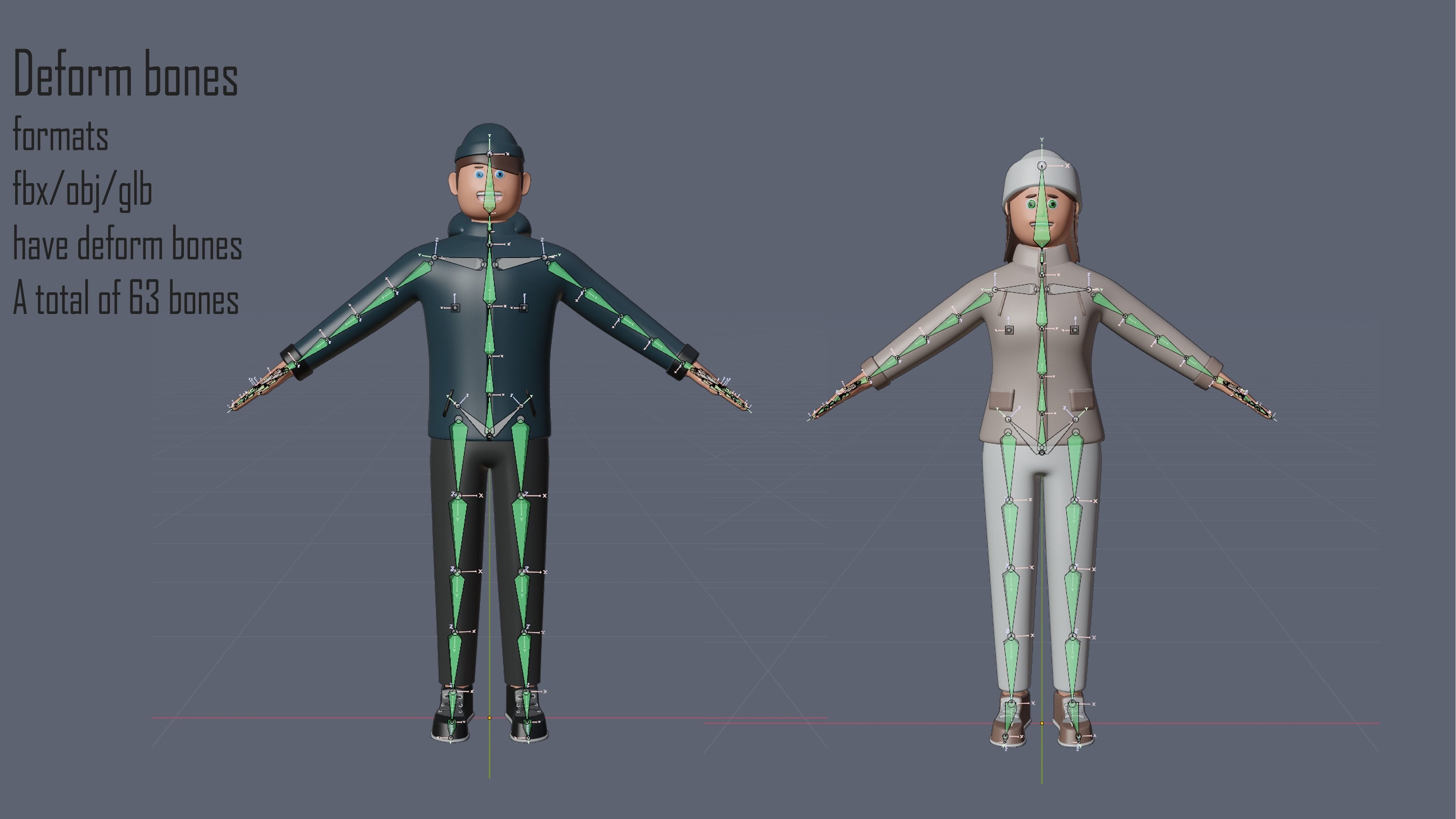 Cartoon characters 1 02 Low-poly 3D model_13