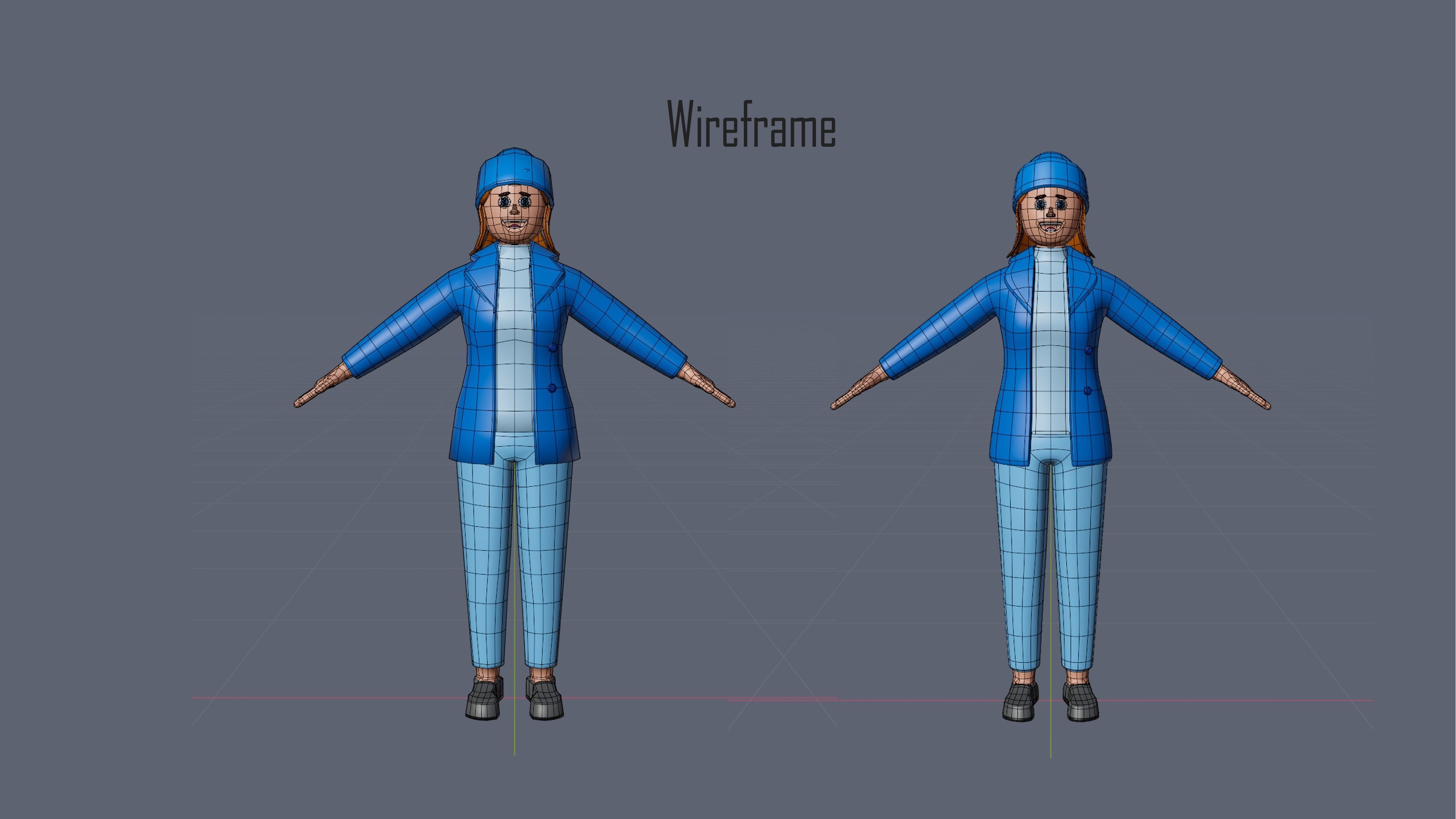 Cartoon characters 1 02 Low-poly 3D model_11