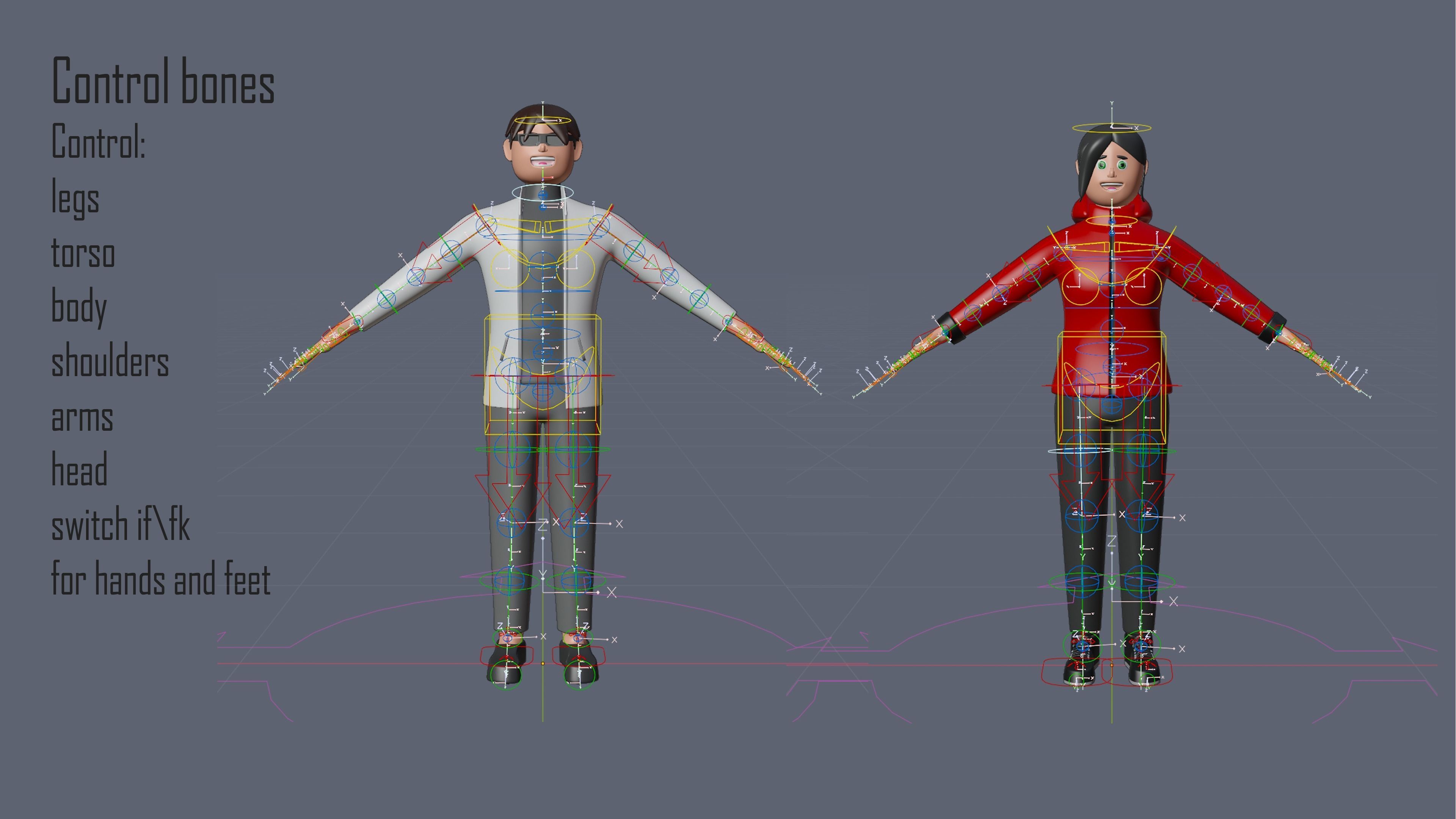 Cartoon characters 1 02 Low-poly 3D model_10