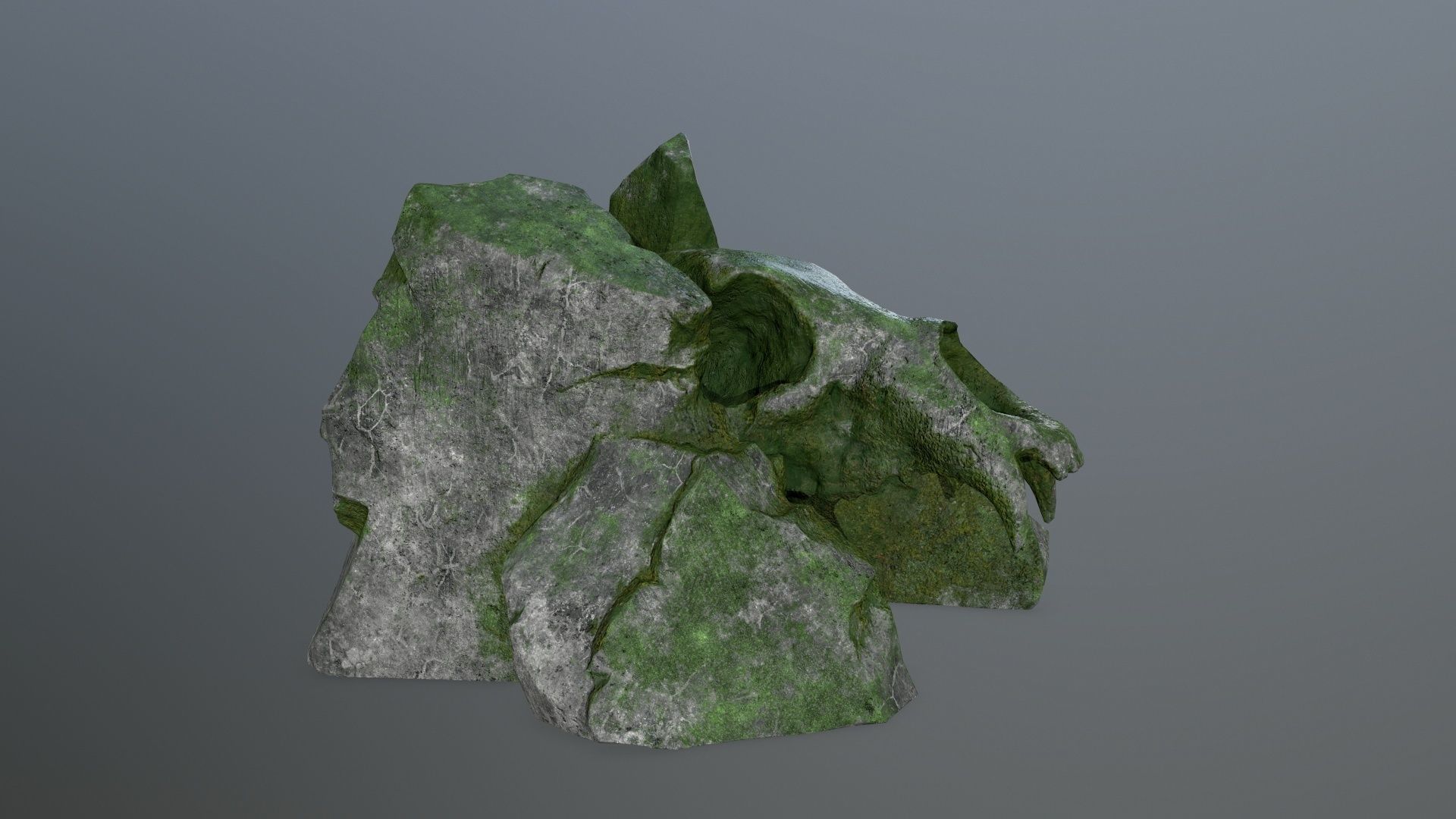 skull gate Low-poly 3D model_8