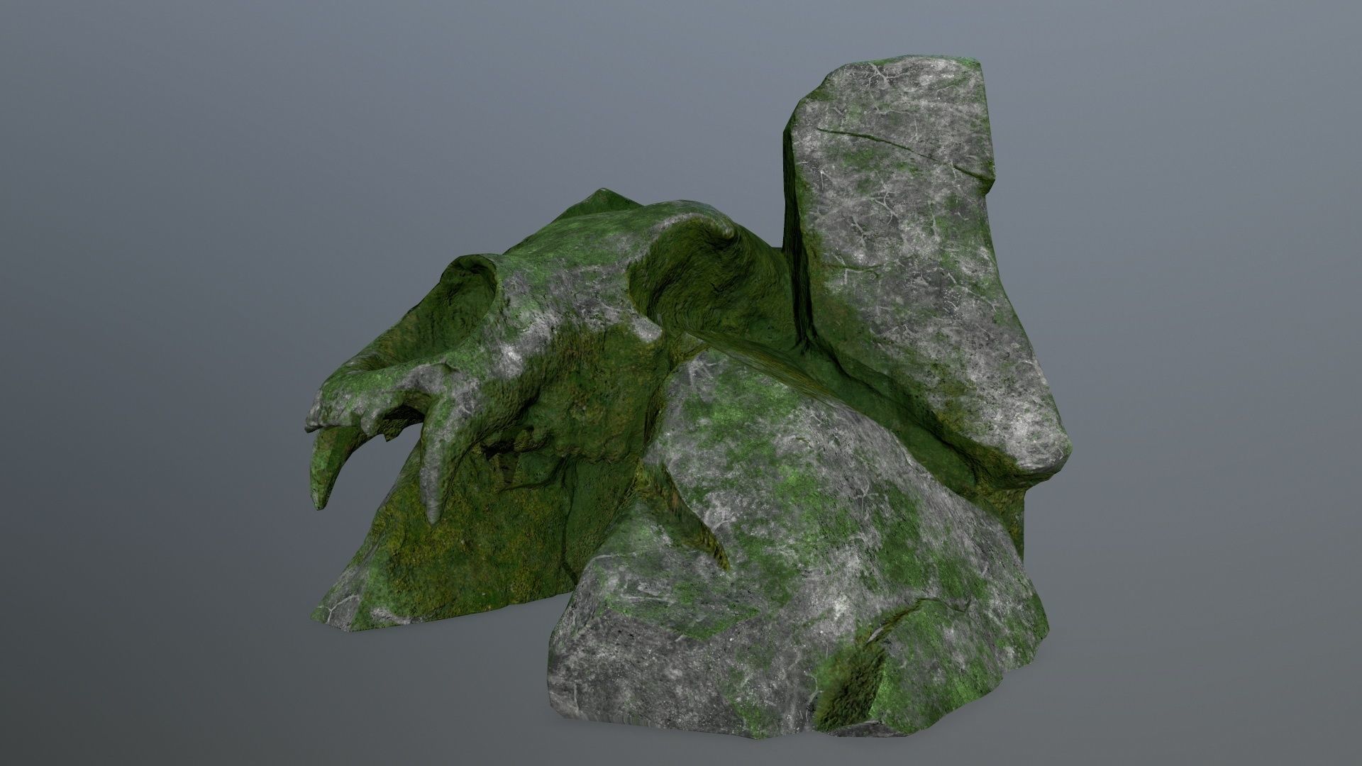 skull gate Low-poly 3D model_2