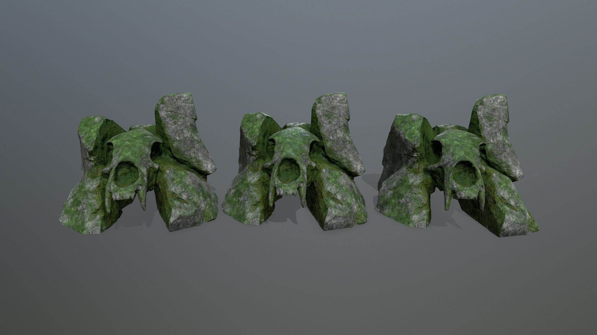 skull gate Low-poly 3D model_10