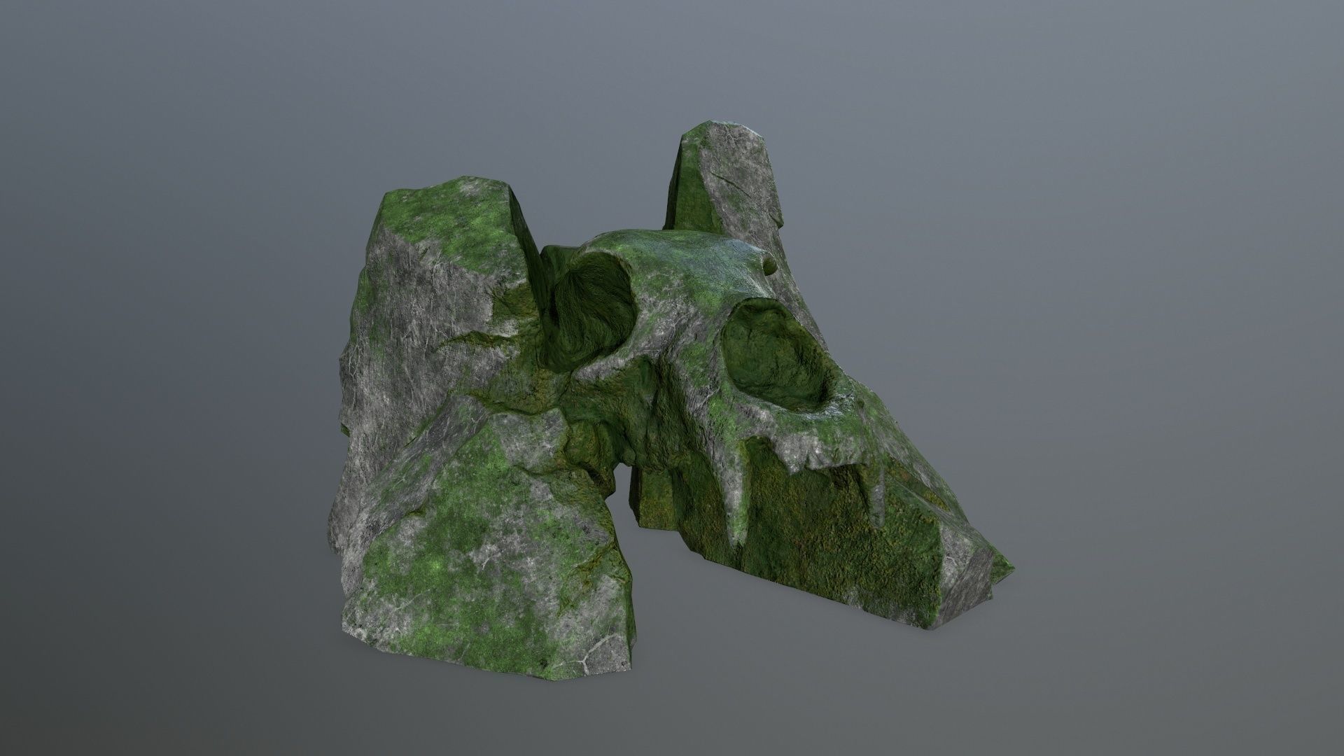 skull gate Low-poly 3D model_9