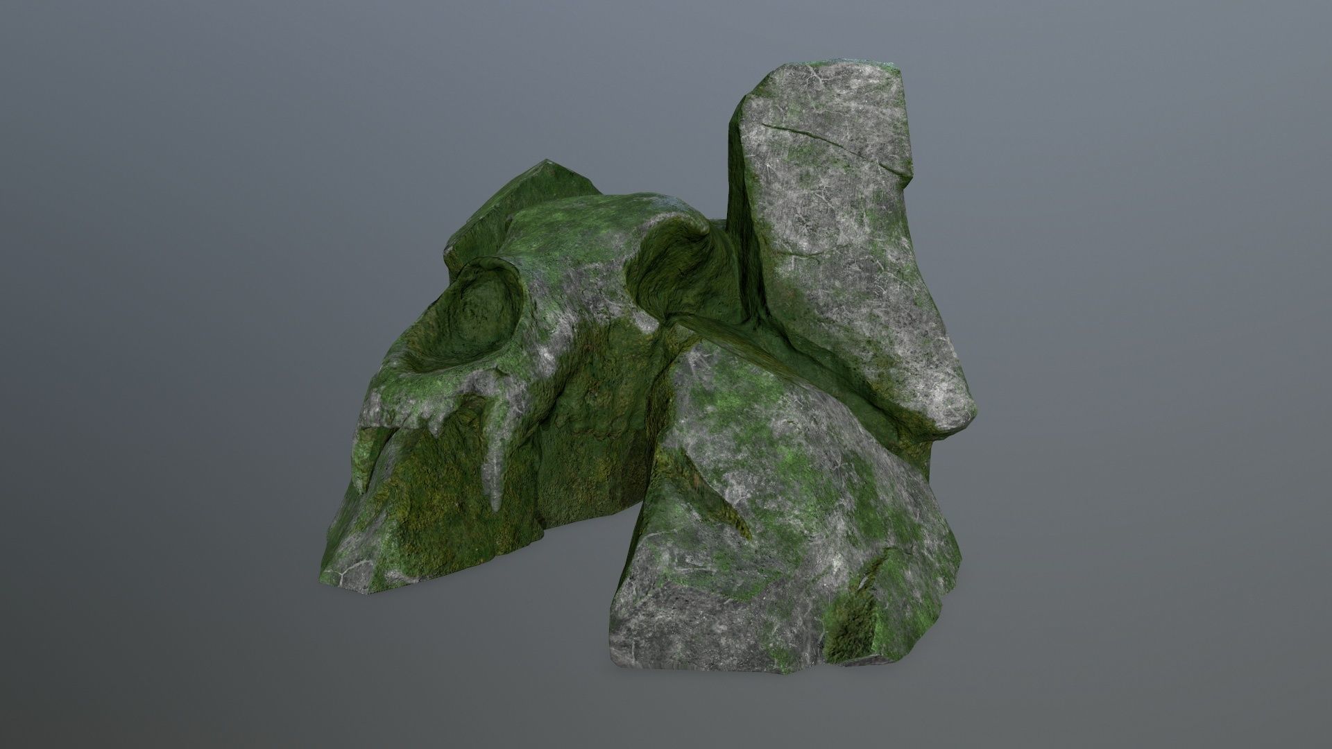 skull gate Low-poly 3D model_3