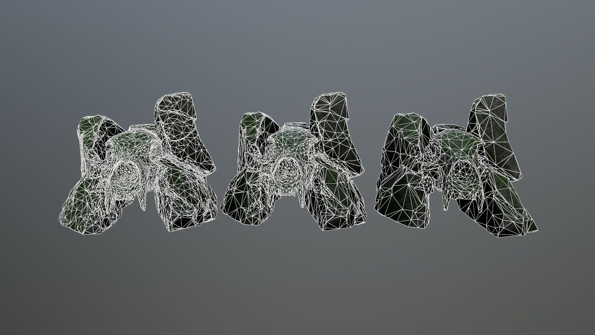 skull gate Low-poly 3D model_11