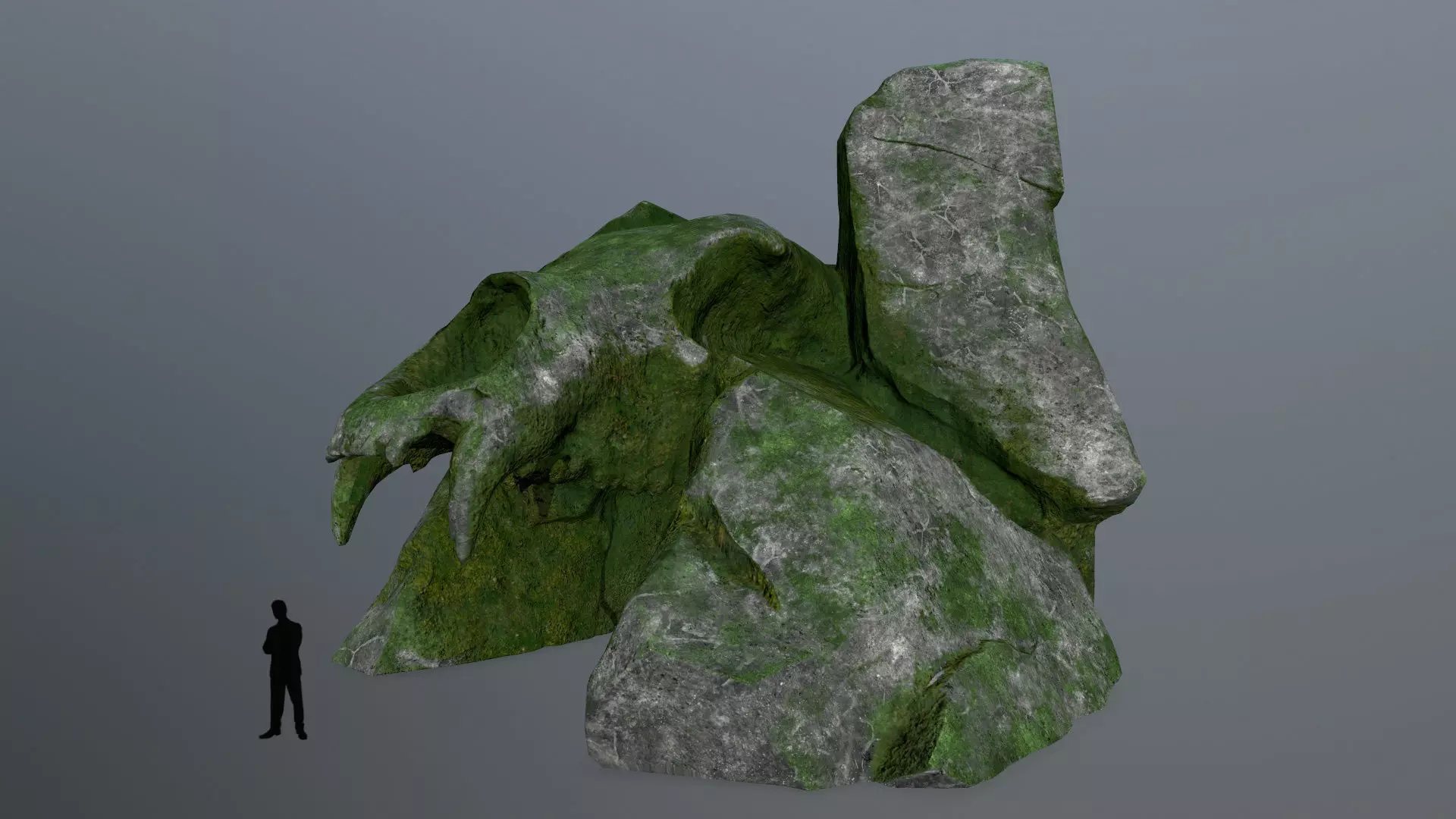 skull gate Low-poly 3D model_0