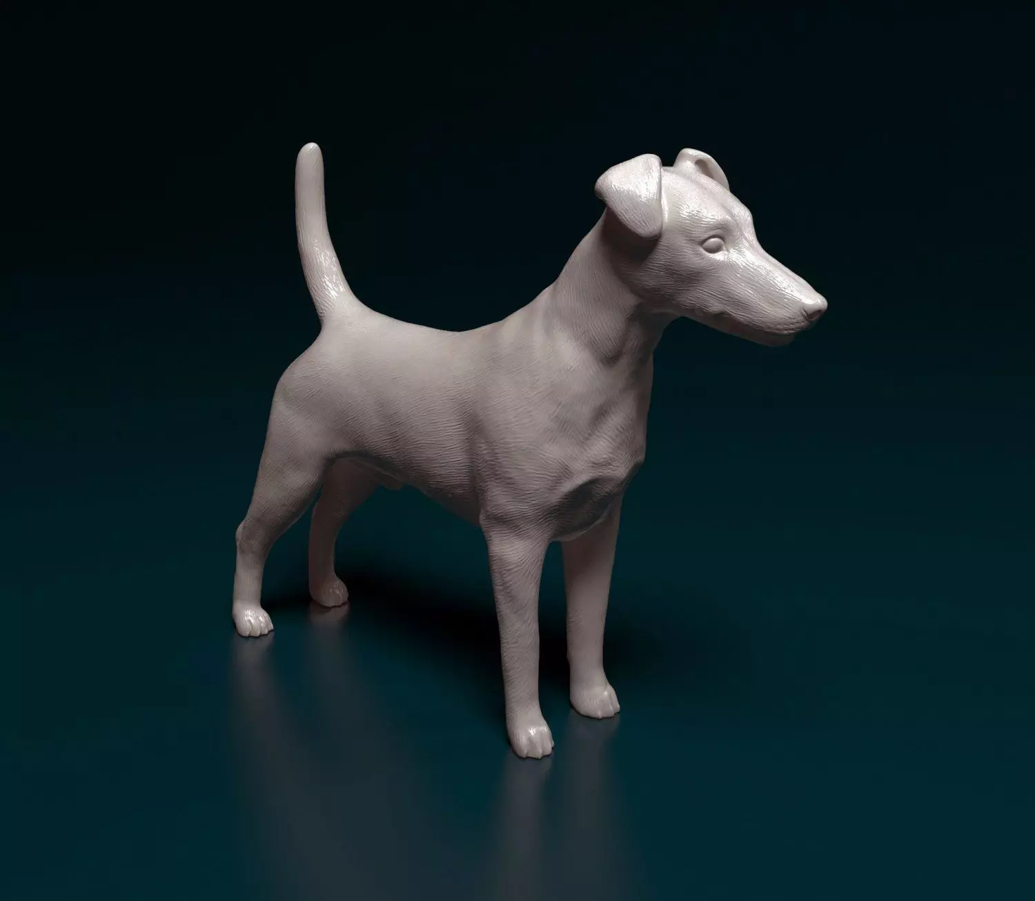 Smooth Fox terrier dog 3D print model_0