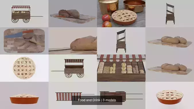 Food and Drink 3D Model Collection