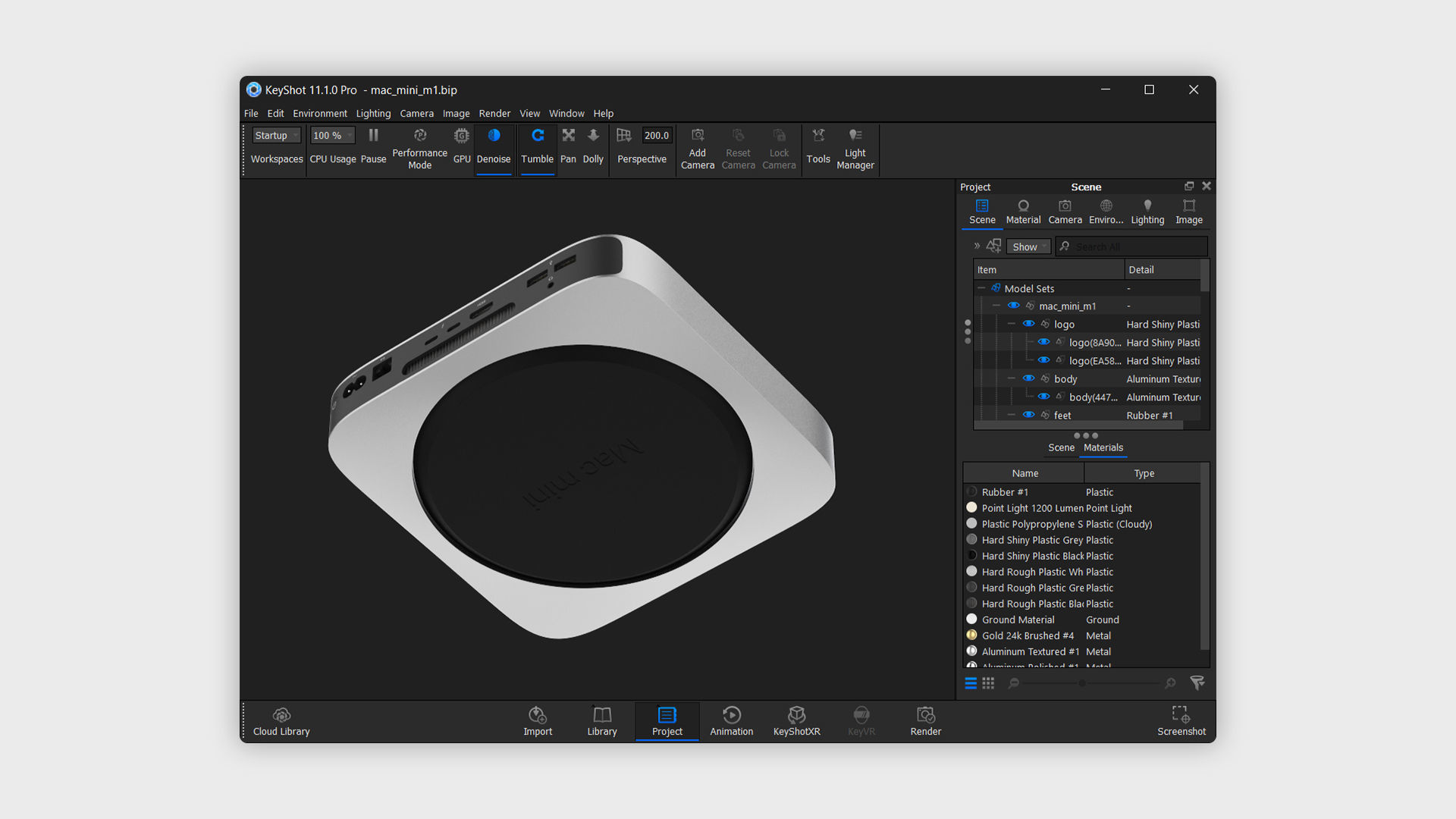 Mac mini Apple Silicon M1 2021 Desktop Computer 3D model_11