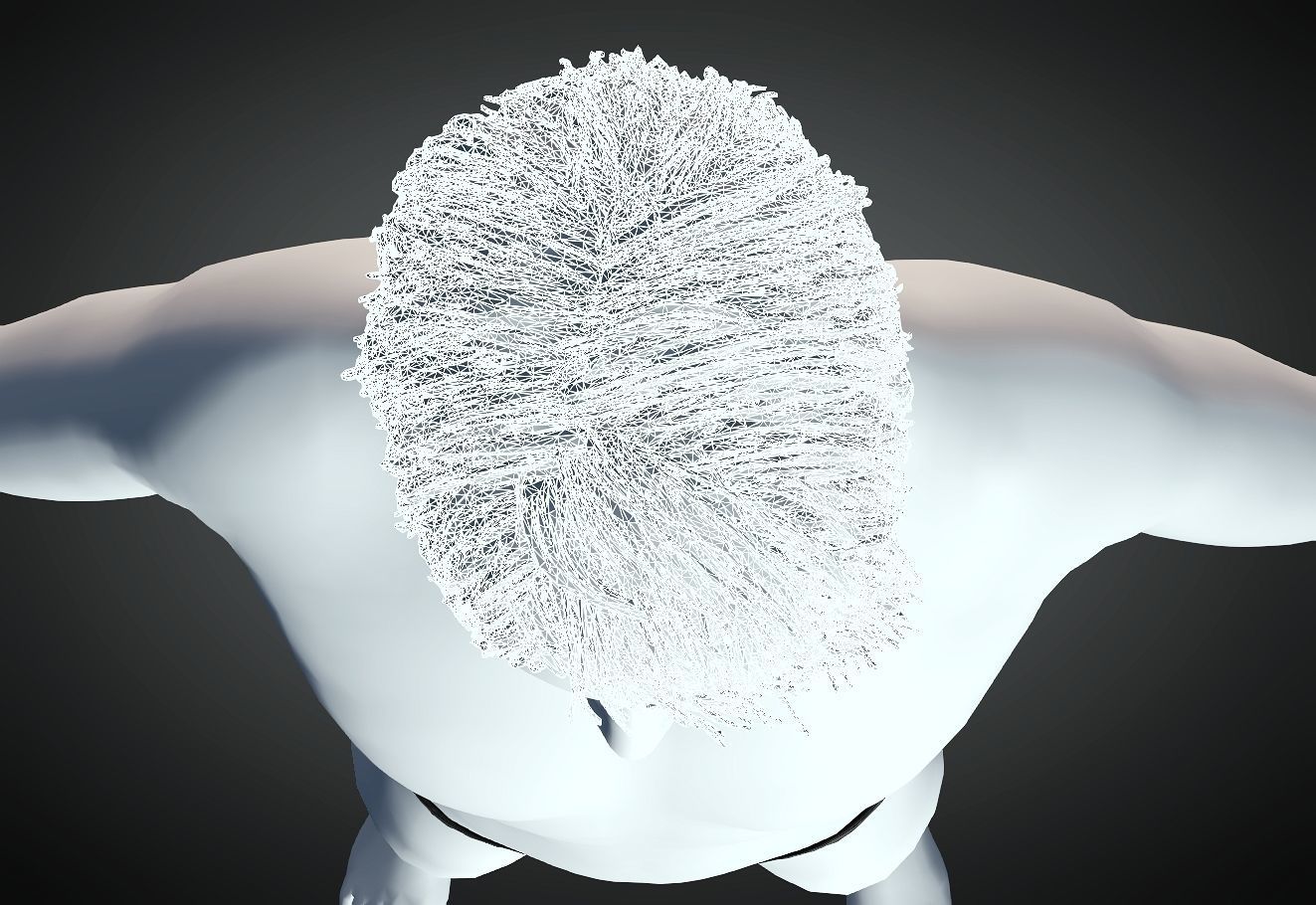 3D Hair style for Man 01 3D print model_4
