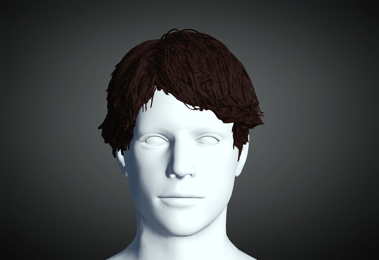 3D Hair style for Man 01 3D print model_1