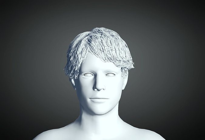 3D Hair style for Man 01 3D print model