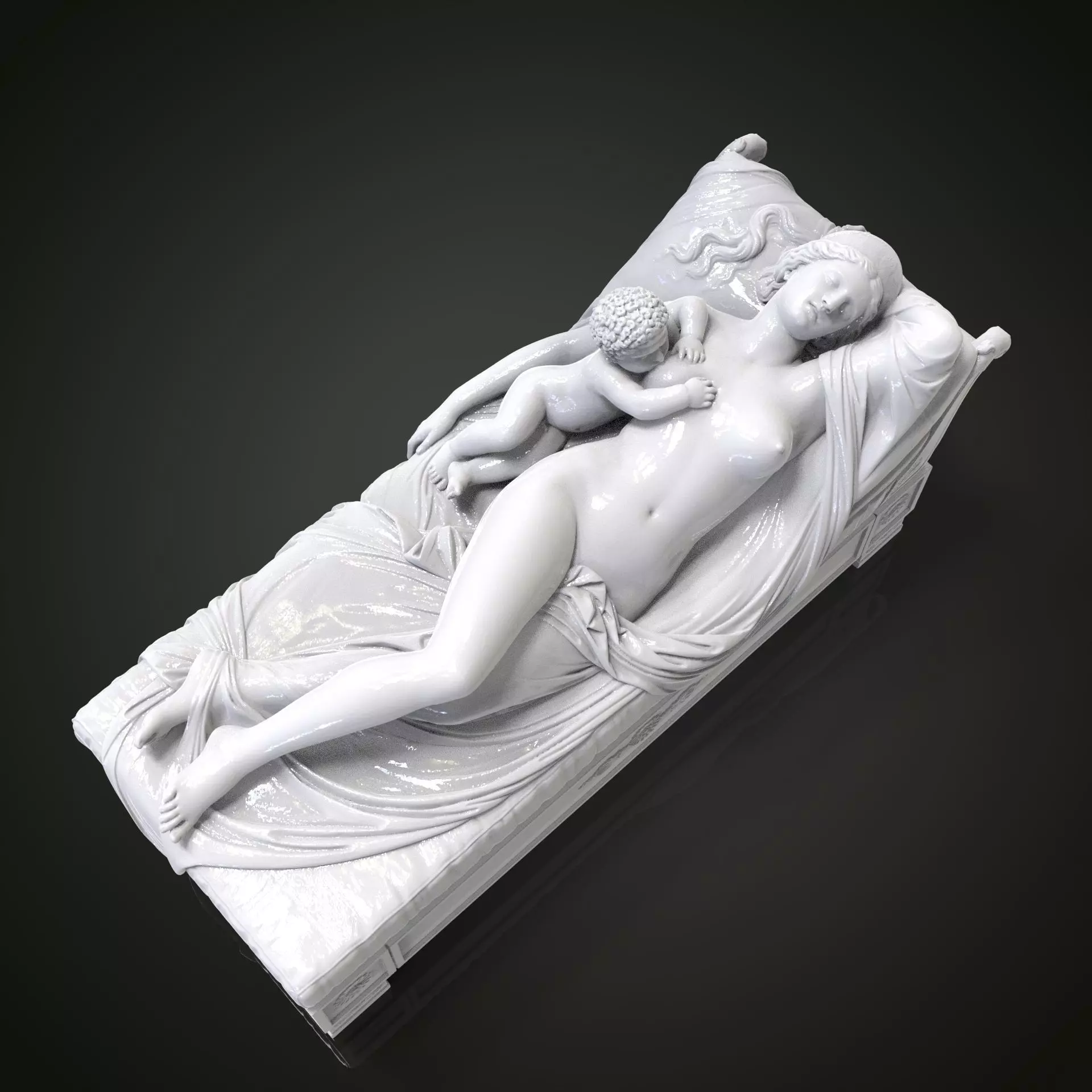 Juno with the Infant Hercules 3D print model_0