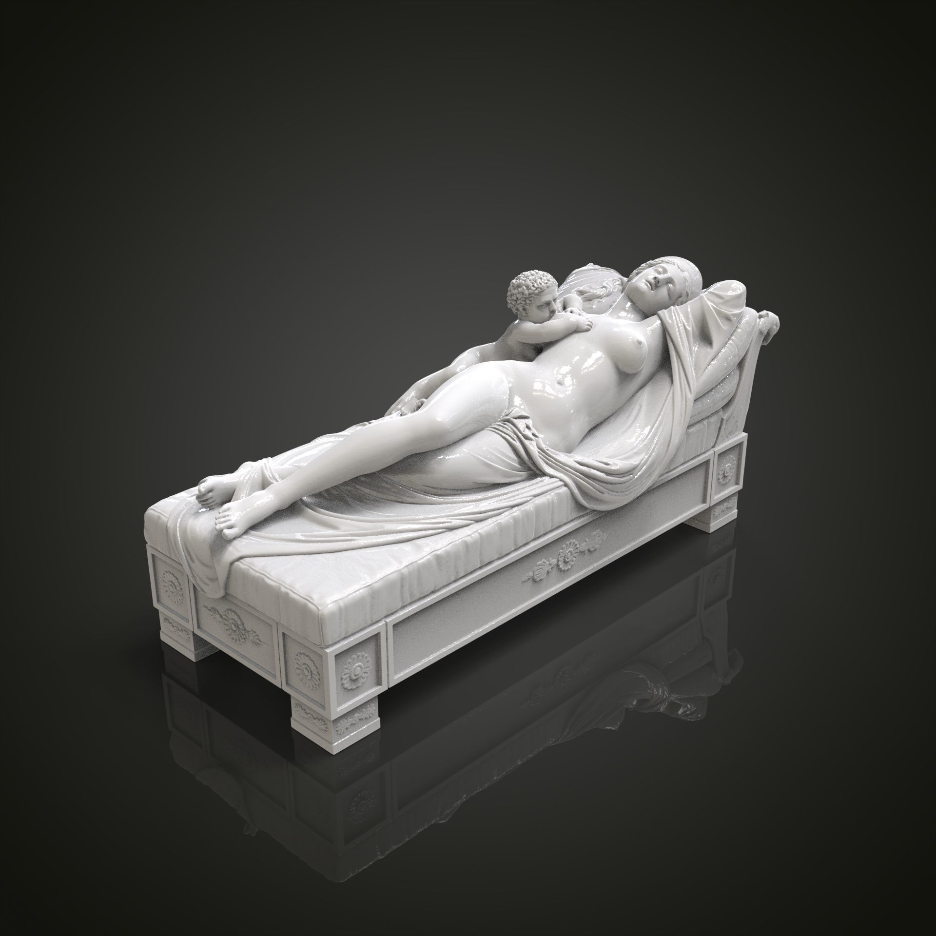 Juno with the Infant Hercules 3D print model_15