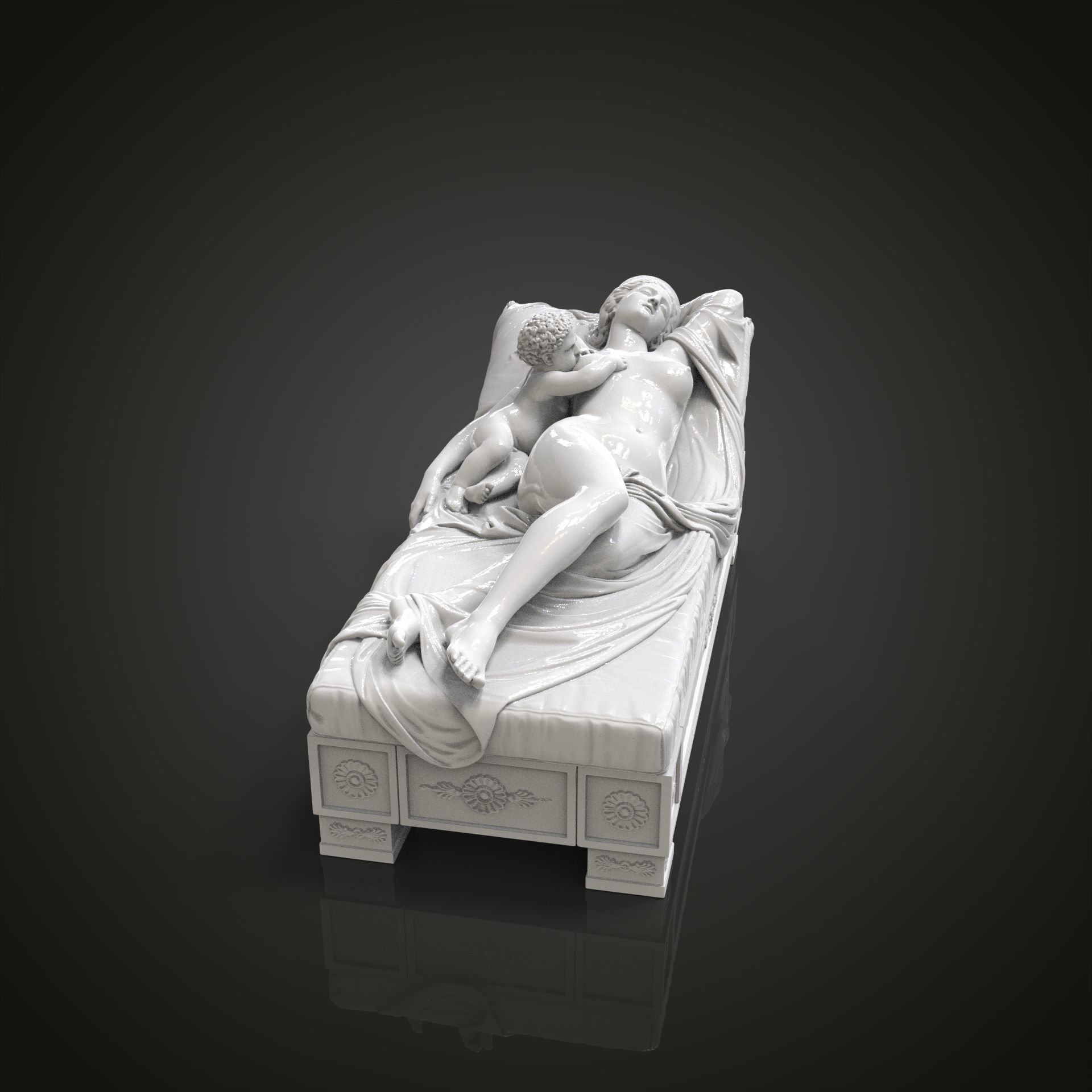 Juno with the Infant Hercules 3D print model_13