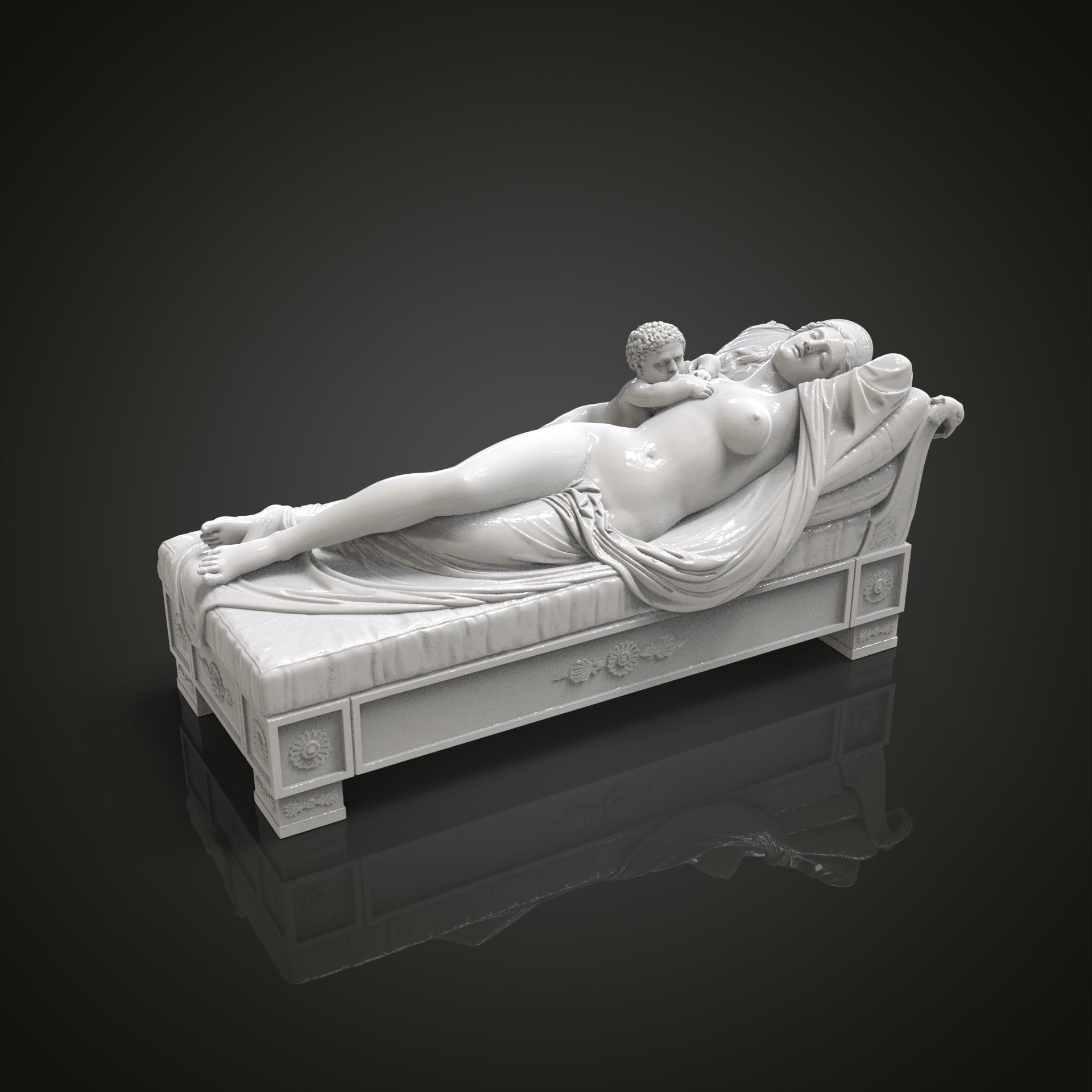 Juno with the Infant Hercules 3D print model_16