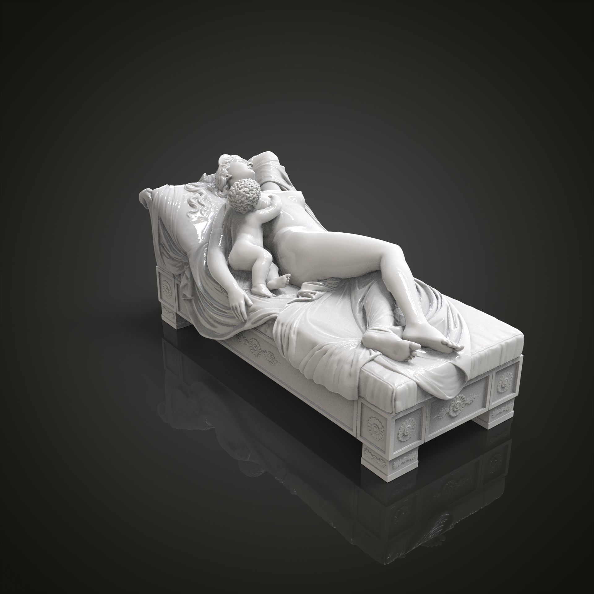 Juno with the Infant Hercules 3D print model_9