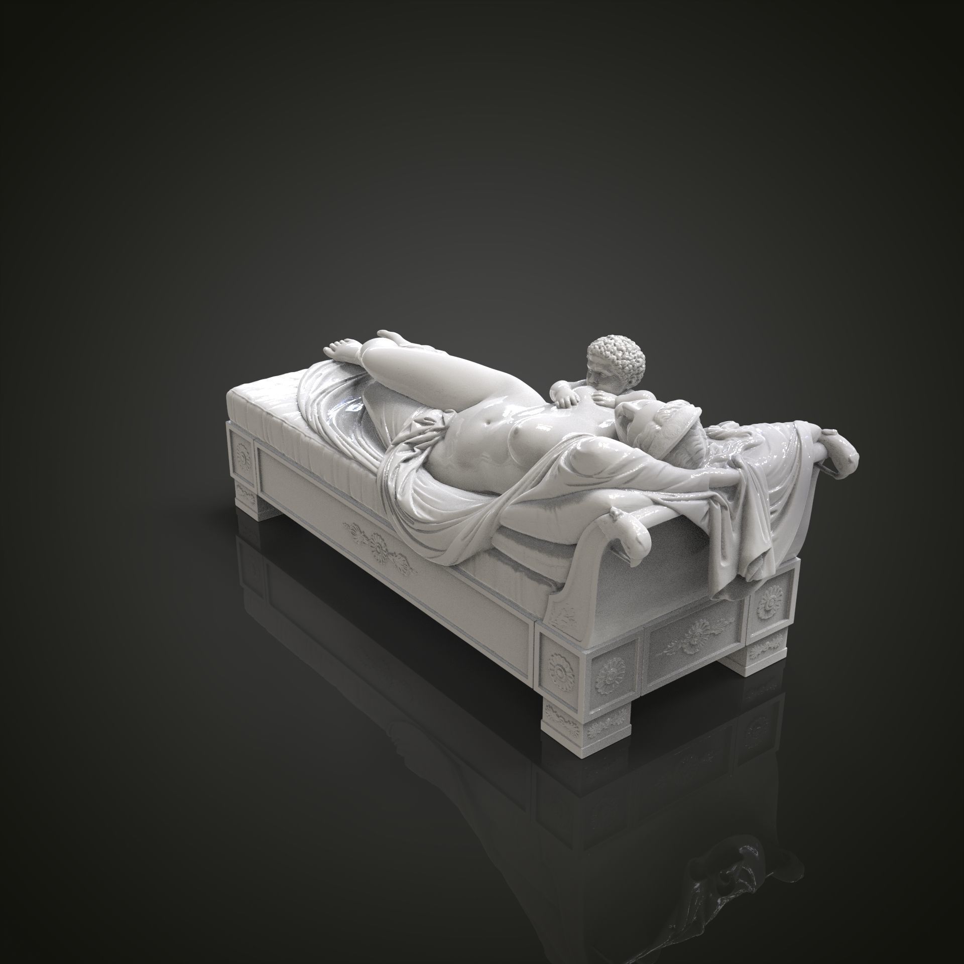 Juno with the Infant Hercules 3D print model_20