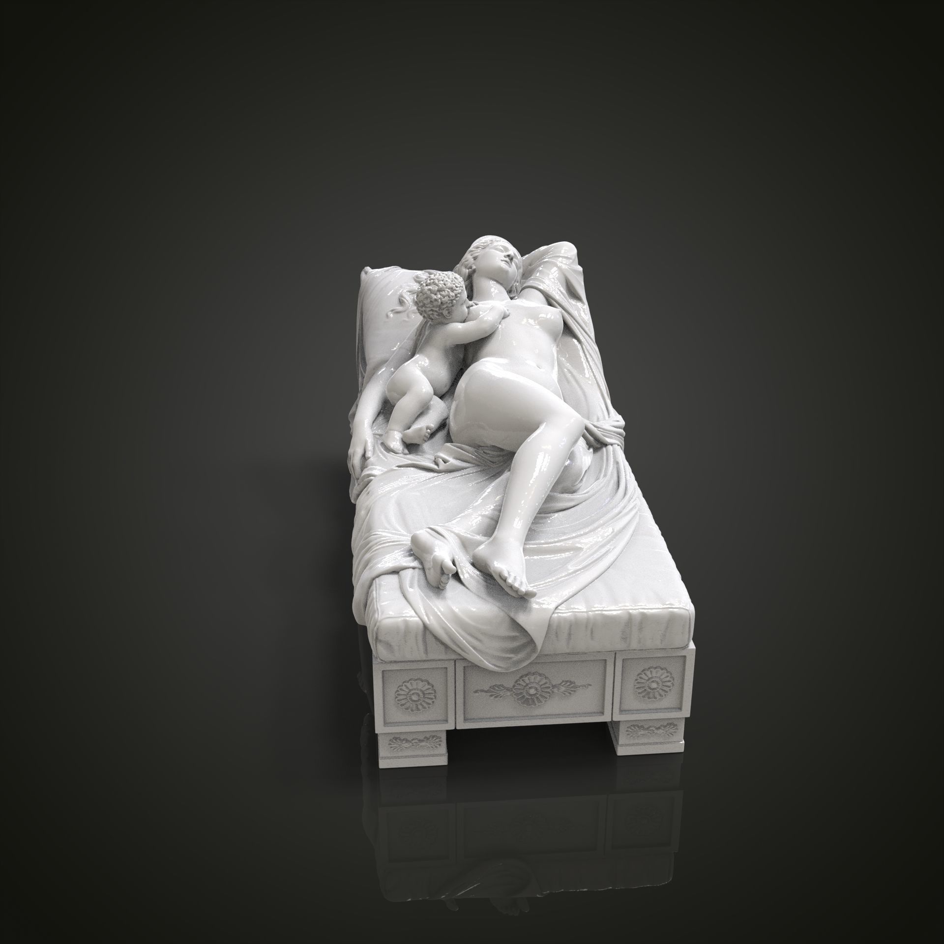 Juno with the Infant Hercules 3D print model_11