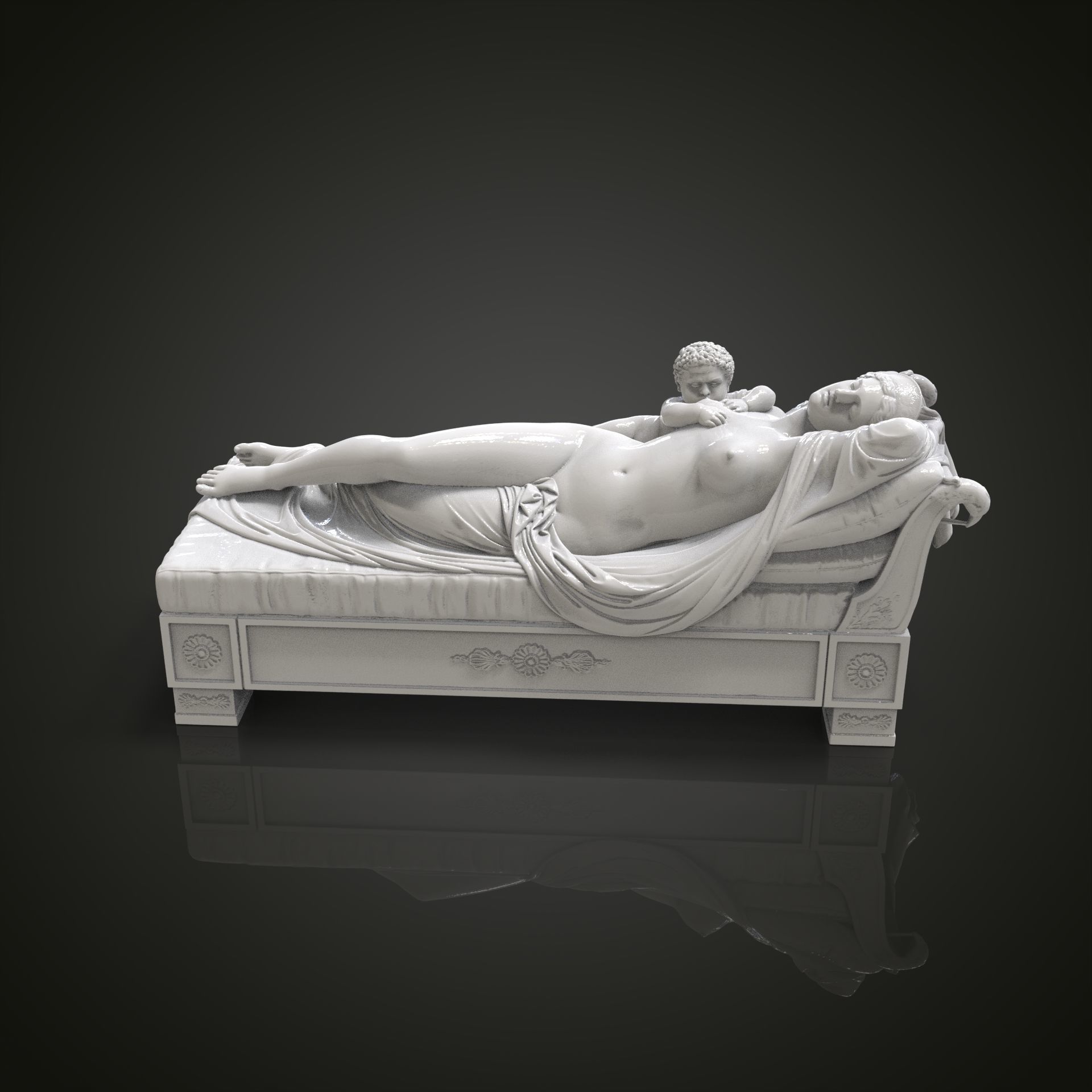 Juno with the Infant Hercules 3D print model_17