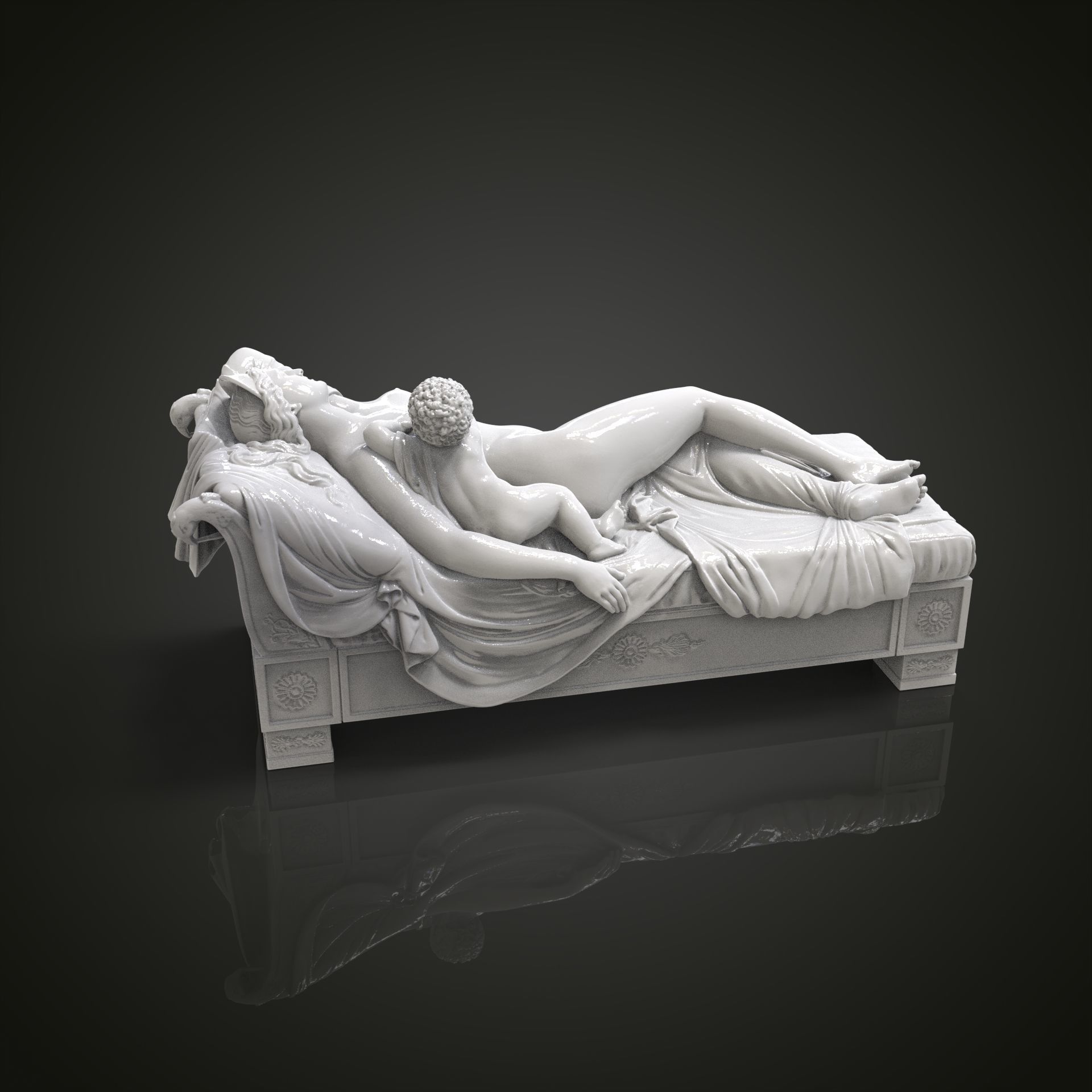 Juno with the Infant Hercules 3D print model_5