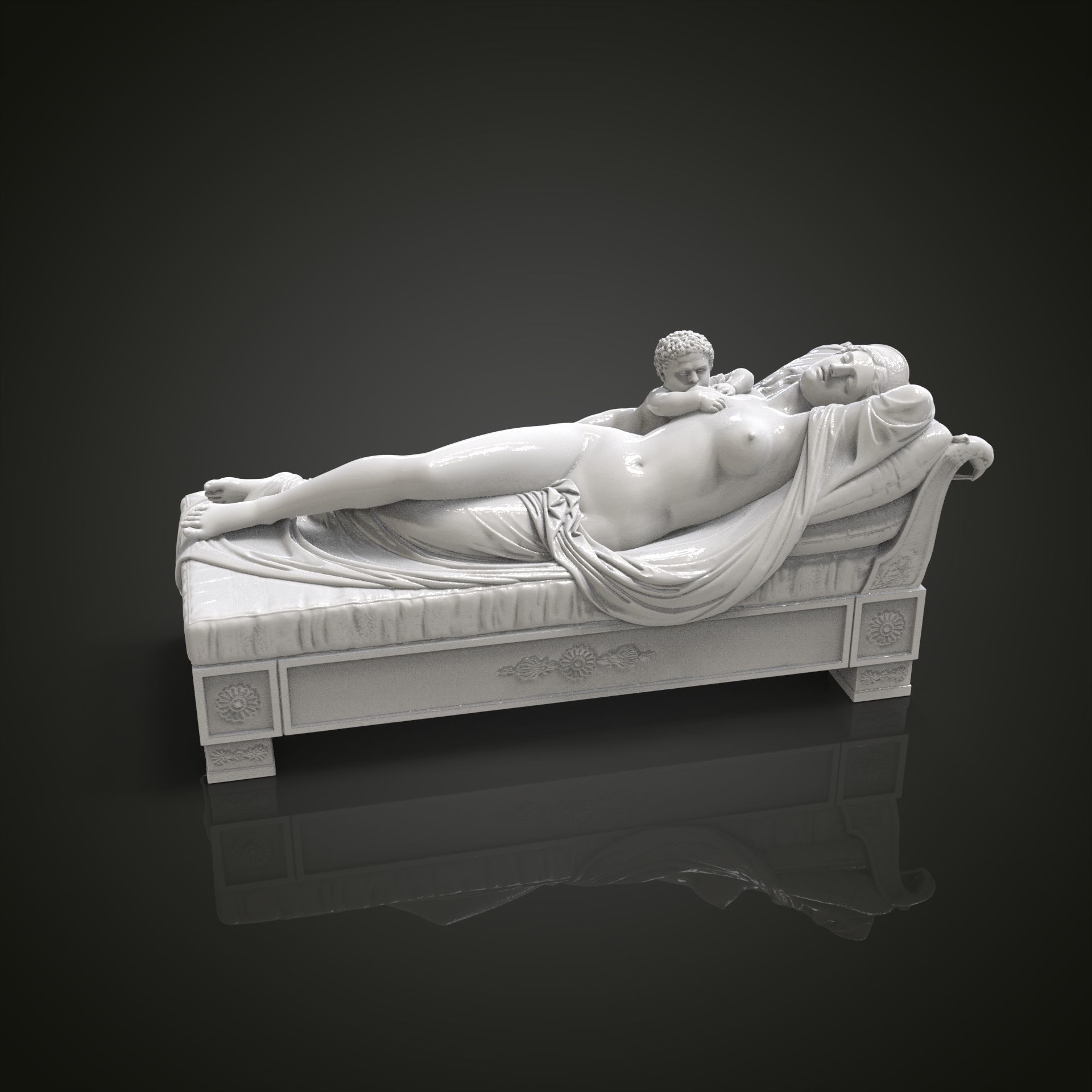 Juno with the Infant Hercules 3D print model_12