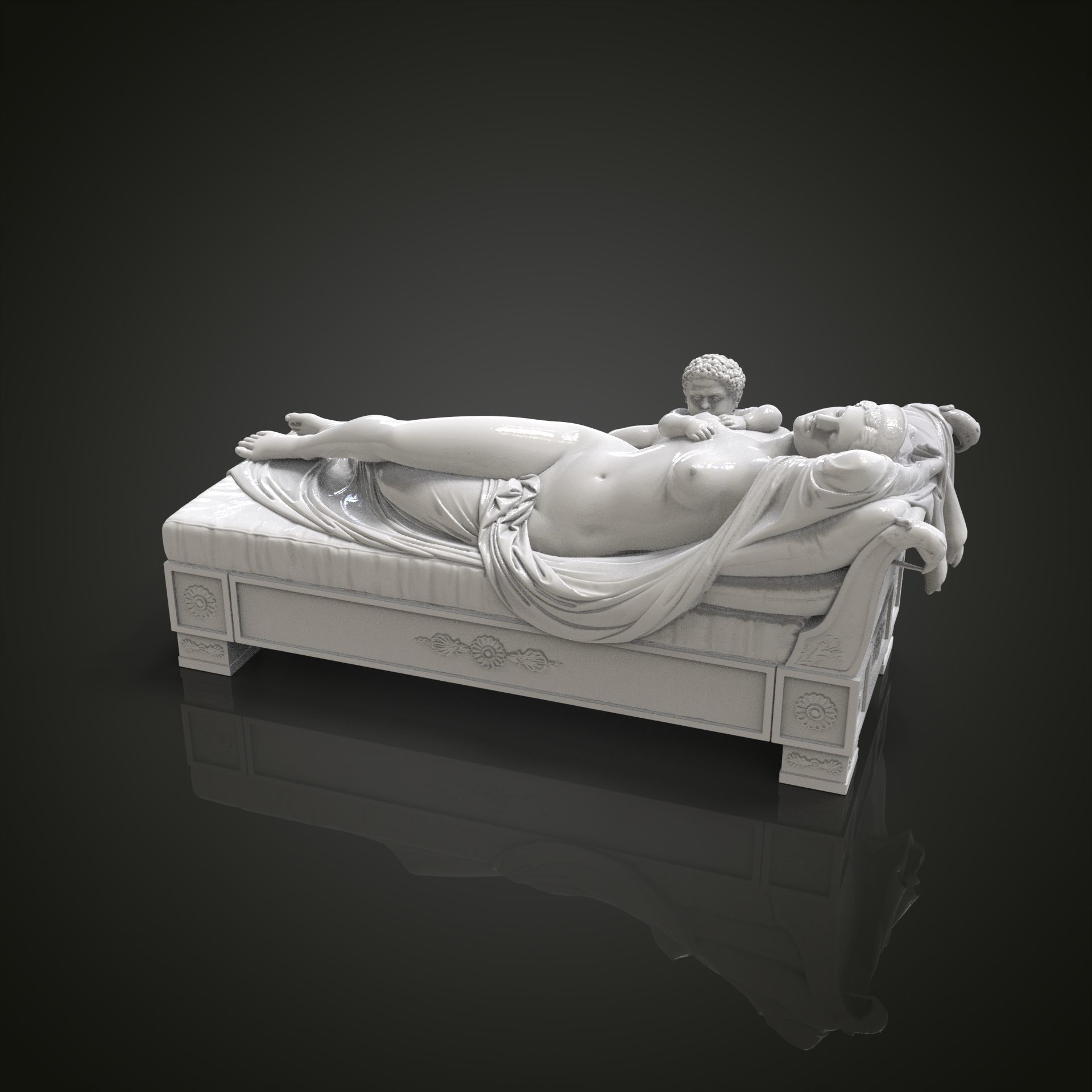 Juno with the Infant Hercules 3D print model_18