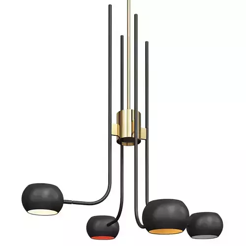 Bronzetto B TULIP CHANDELIER Low-poly 3D model