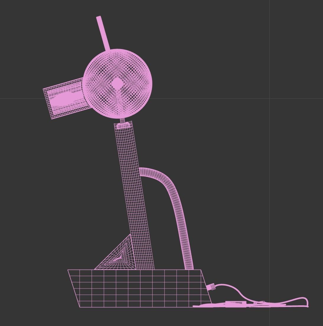Memphis Milano Tahiti table lamp by Ettore Sottsass 1981 3D model_4