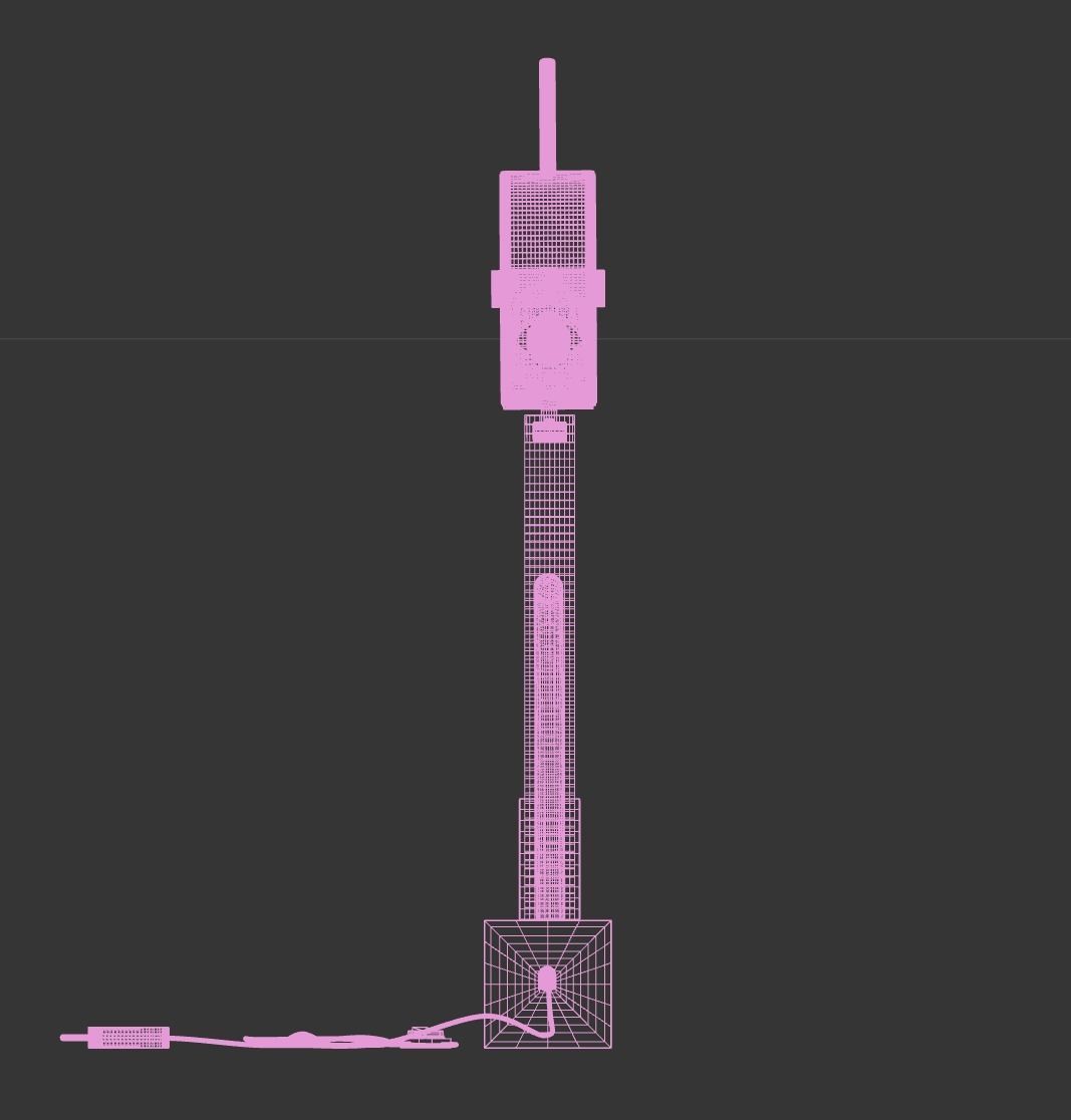 Memphis Milano Tahiti table lamp by Ettore Sottsass 1981 3D model_2