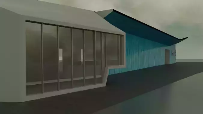 fabr 2022  modern factory  warehouse Low-poly 3D model