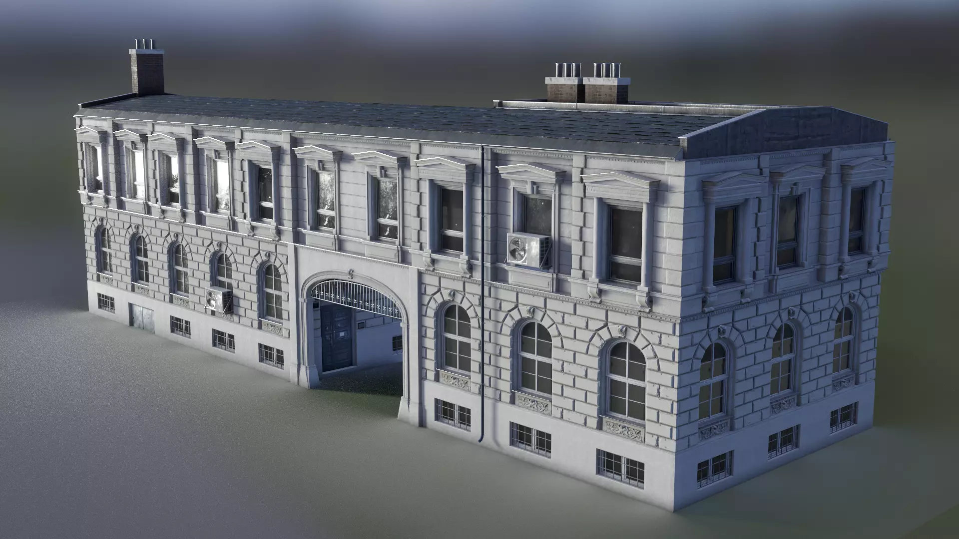 European Building 05 Low-poly 3D model_0