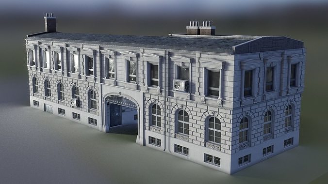 European Building 05 Low-poly 3D model